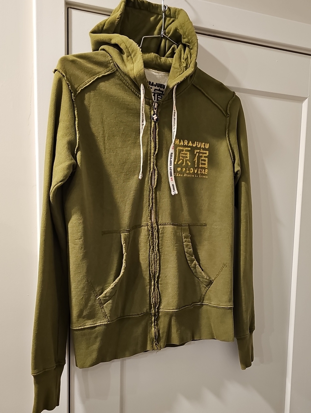 Harajuku Lovers Olive Green Zip Hoodie